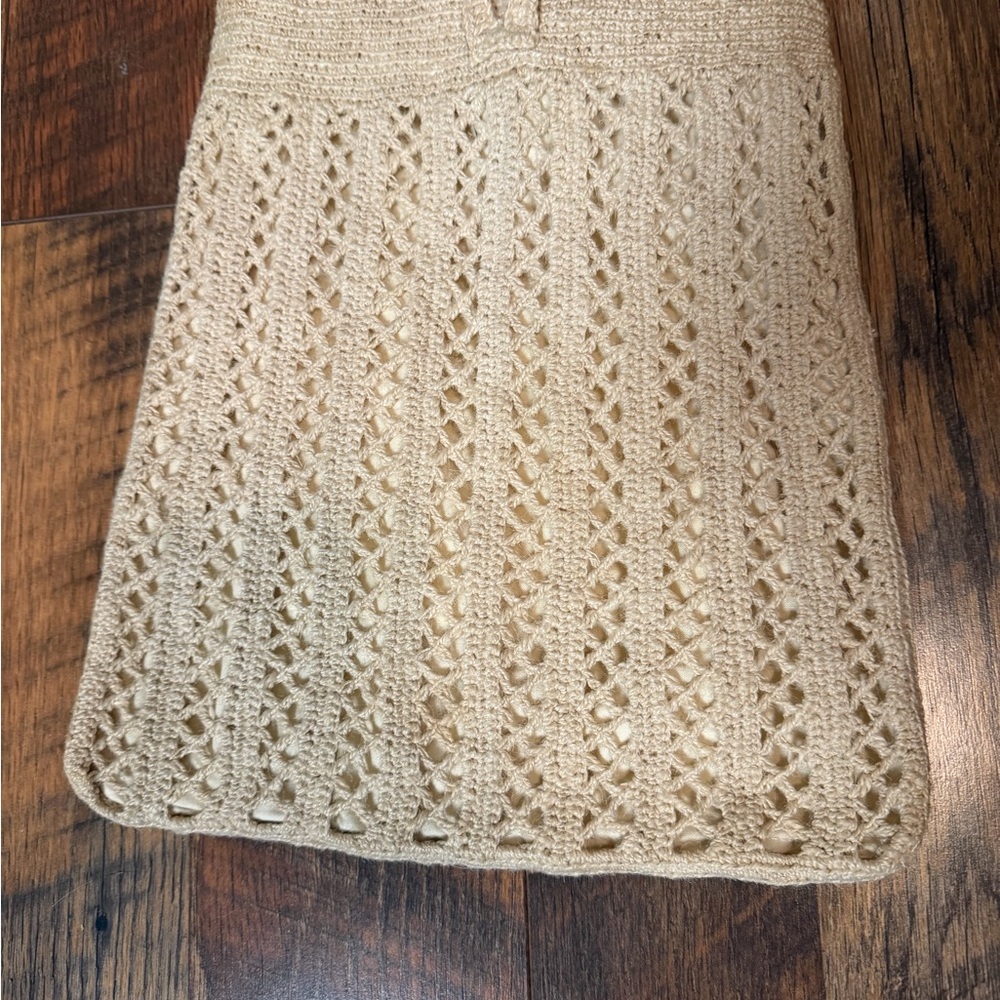 Boho , cottagecore crochet jute small shoulder bag - Picture 4 of 6